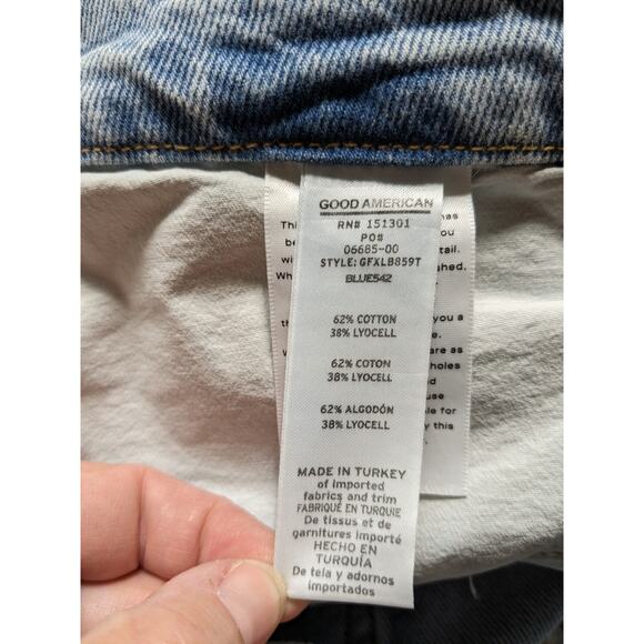 NWT Good American Good 90s Distressed Ripped Jeans Size 15 New - Picture 5 of 6